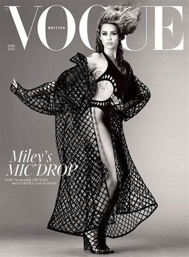 Miley Cyrus In Lingerie On British ‘Vogue’ Cover: Photos – Hollywood Life