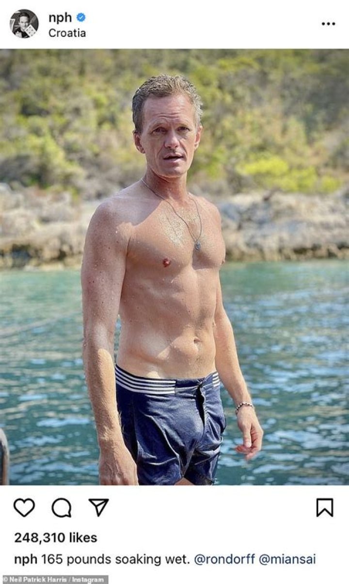 Neil Patrick Harris Mocks His Own Shirtless Body: ‘165 Pounds Soaking Wet’
