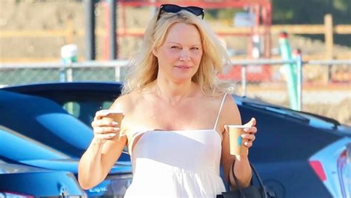 Pamela Anderson Without Makeup In White Dress – Photos – Hollywood Life