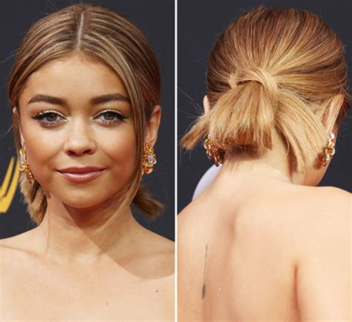 [PHOTOS] Sarah Hyland’s Emmys Hair & Makeup — Gorgeous Looped Ponytail – Hollywood Life