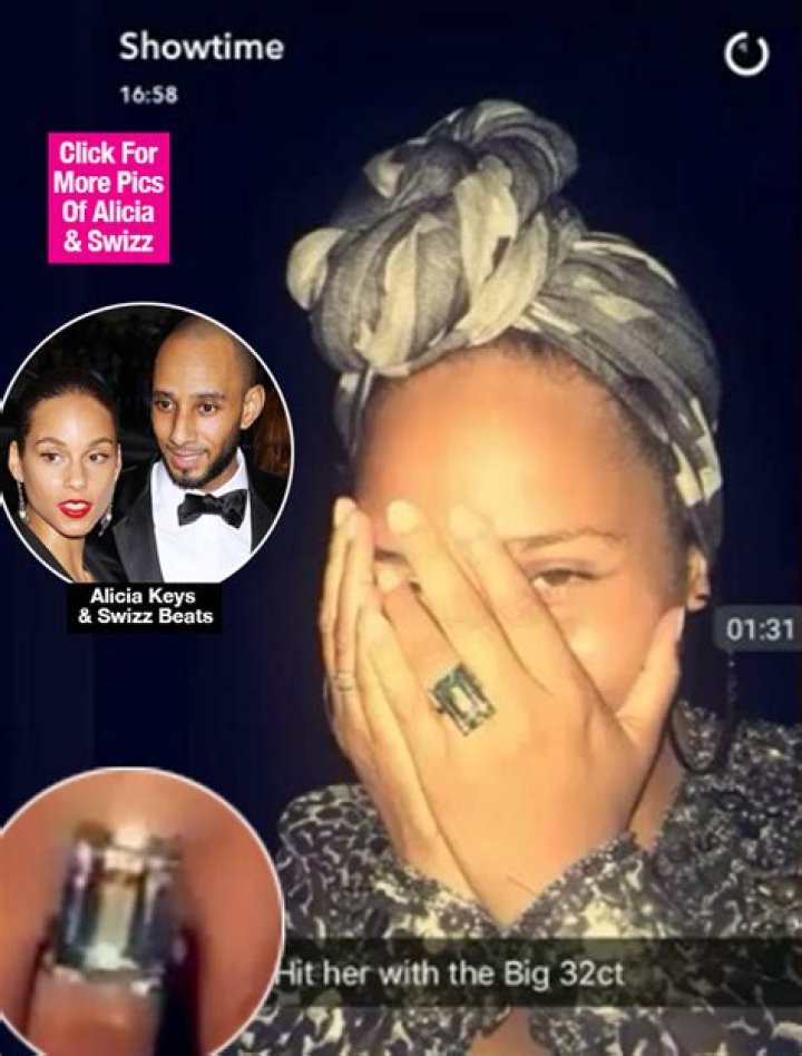 [PIC] Alicia Keys Anniversary Ring — 32-Carat From Husband Swizz Beatz – Hollywood Life