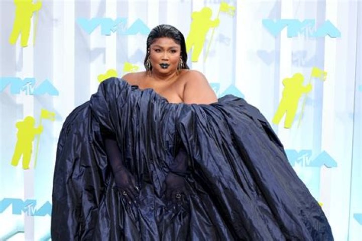 [PICS] Nicki Minaj’s Dress At The VMAs — Flaunts Her Insane Curves In Navy Gown – Hollywood Life