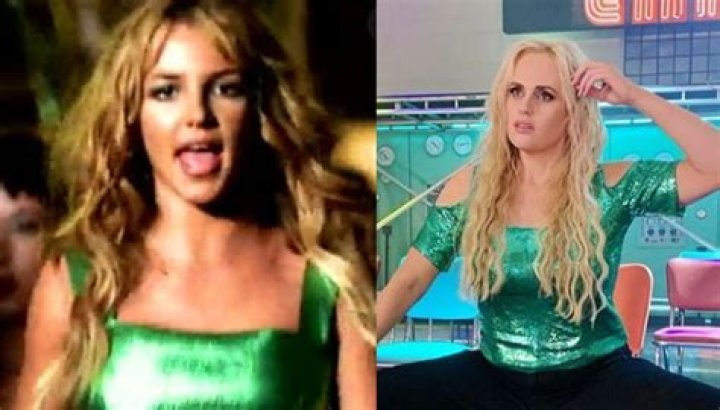 Rebel Wilson Rocks Sparkly Green Top To Channel Britney Spears’ ‘Crazy’ Music Video On Movie Set — Watch