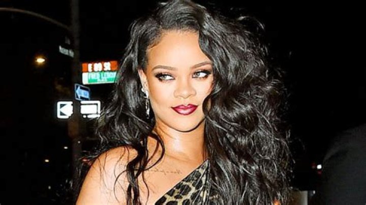 Rihanna Wears Just Satin Boxers & Strikes Sexy Pose While Dripping In Crystals — See Pic