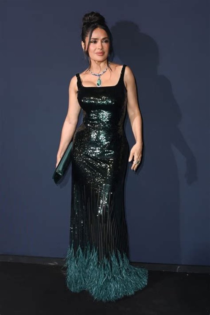 Salma Hayek, 55, Stuns In Plunging Black Dress At ‘Eternals’ Premiere With Daughter, 14