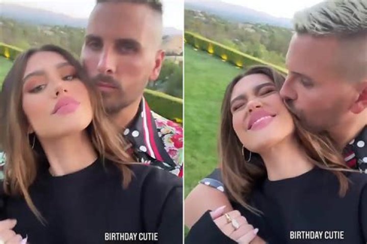 Scott Disick Kisses Amelia Hamlin As She Gifts Him A Harley Davidson Motorcycle For 38th Birthday