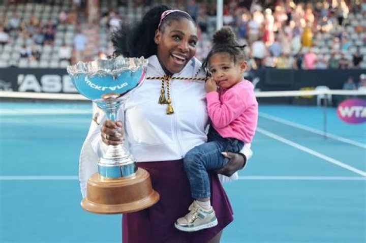 Serena Williams Twins With Adorable Daughter Olympia, 2, In Matching Purple Tennis Outfits