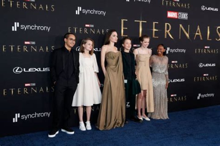 Shiloh Jolie-Pitt, 15, Stuns In Mom Angelina’s Beige Dress At ‘Eternals’ Premiere