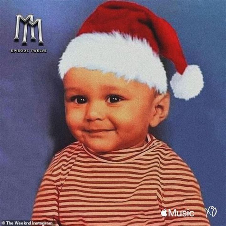 The Weeknd Shares Cute Baby Photo Of Himself With A Santa Hat On & It’s So Adorable