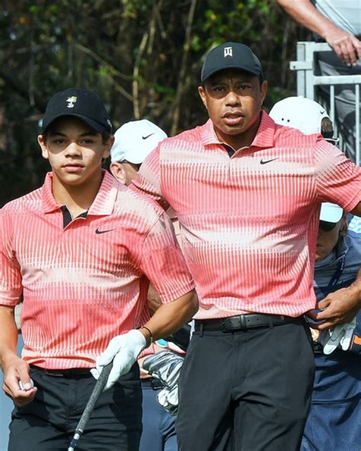 Tiger Woods & Son Charlie Practice For the 2021 PNC Championship – Hollywood Life