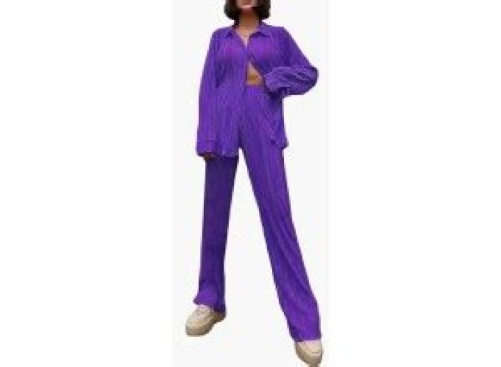 Trendy Purple Pants Set: Shop – Hollywood Life