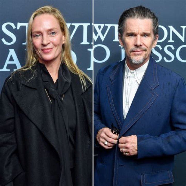 Uma Thurman, 49, & Ethan Hawke’s Son, Levon, 18, Towers Over His Mom At Paris Fashion Week