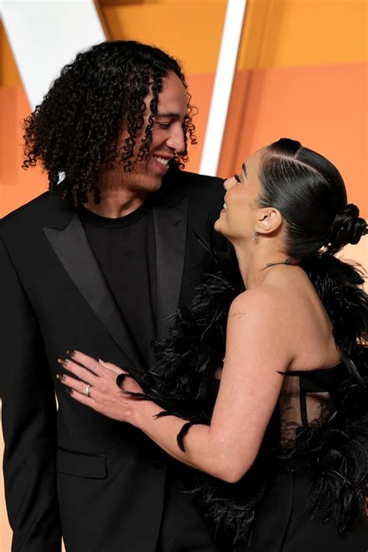 Vanessa Hudgens & Cole Tucker Snuggle Up At Super Bowl Party After Confirming Engagement: Photos