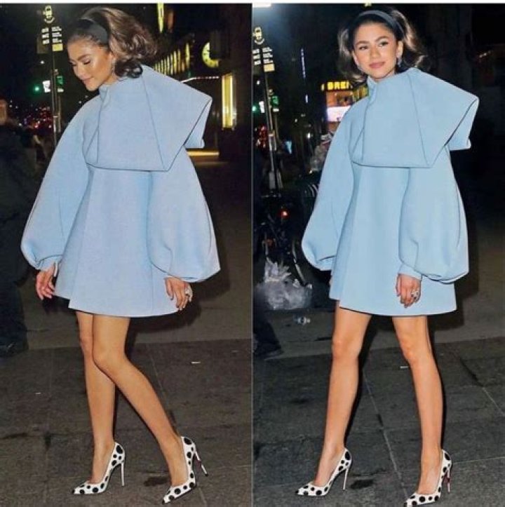 Zendaya Channels A Tiffany Box At Jewelry Event In Gorgeous Blue Mini Dress